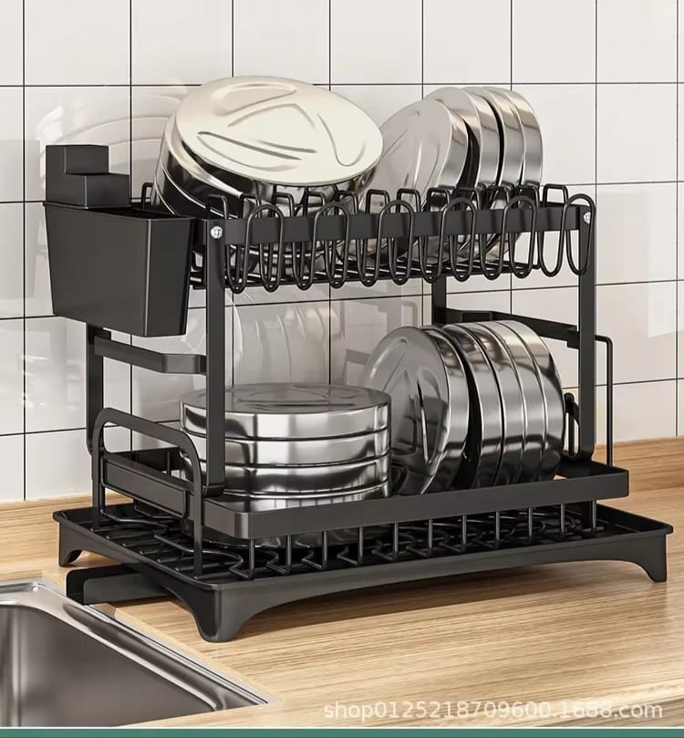 ESCURRIDOR DE PLATOS 2 NIVELES CON SISTEMA DRENAJE AUTOMÁTICO